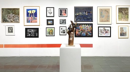 Image of art exhibits from the Barnsdall Art Center