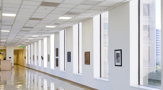 Image of inside LA City Halls bridge Gallery