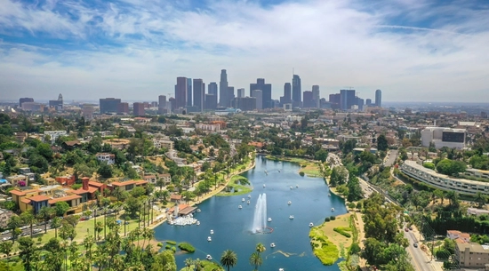 Ariel view of Echo Park