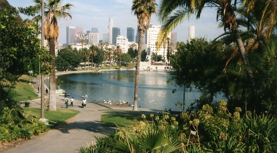 View of the lake in MacArthur Park