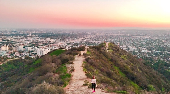 Ariel view of Runyon Canyon